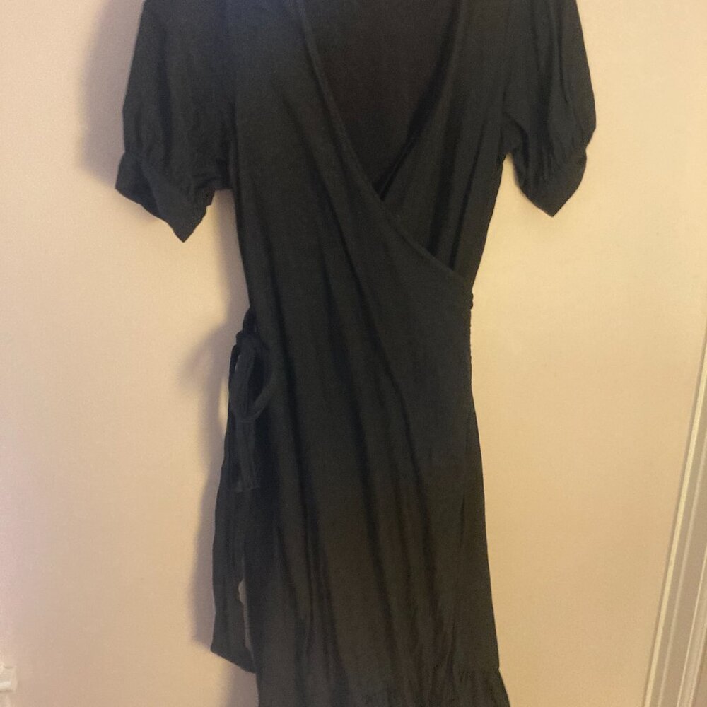 Scotch and soda linen wrap dress